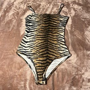Tiger print body suit